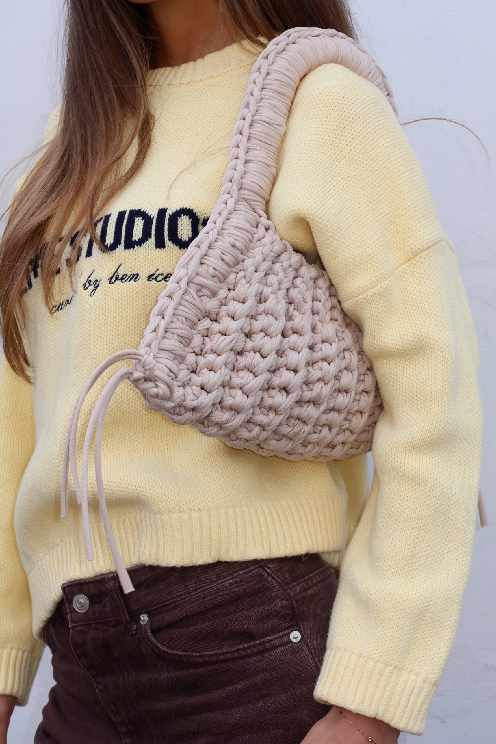 Detalle del tejido en crochet